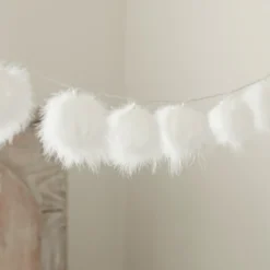 10er flauschige Bälle Lichterkette Batterie