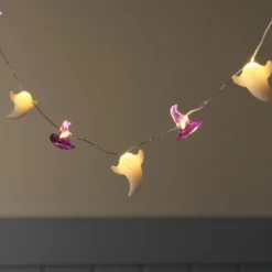 20er Halloween LED-Mikro-Lichterkette mit Geistern & Hexenhüten