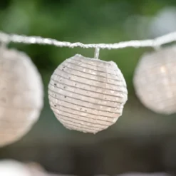 20er Lampion Lichterkette Cut-Out Muster koppelbar wetterfest