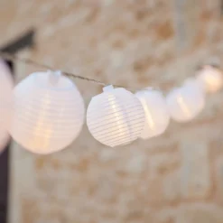 20er Lampion Lichterkette warmweiß