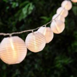 20er Lampion Lichterkette warmweiß