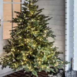 200er LED Batterie Außenlichterkette warmweiß grünes Kabel
