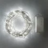 200er LED Batterie Außenlichterkette weiß transparentes Kabel
