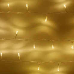 200er LED Batterie Außenlichterkette warmweiß transparentes Kabel