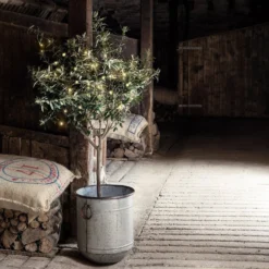 100er LED Batterie Lichterkette Außen warmweiß grünes Kabel