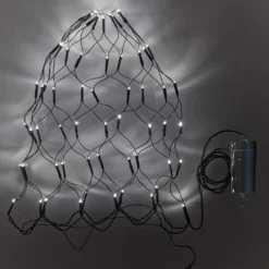 60er LED Buchsbaum Lichternetz weiß