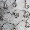 10er LED Diamant Lichterkette schwarz