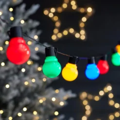 30er LED Fiesta Party Lichterkette bunt