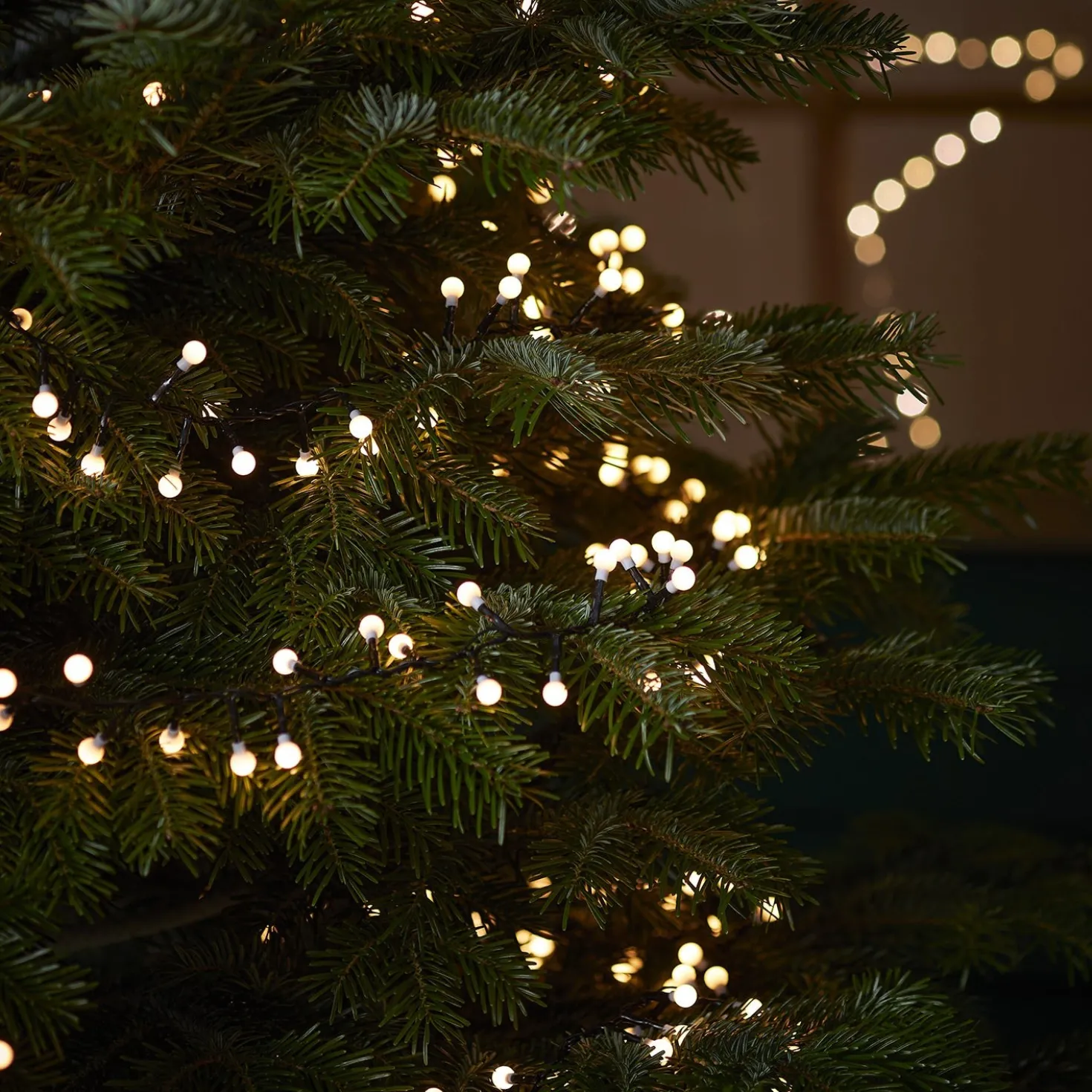 500er LED Kompakt Lichterkette Kugeln warmweiß