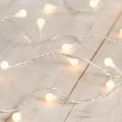 40er LED Kugel Lichterkette warmweiß
