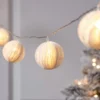 10er LED Lampion Lichterkette Bälle aus Papier