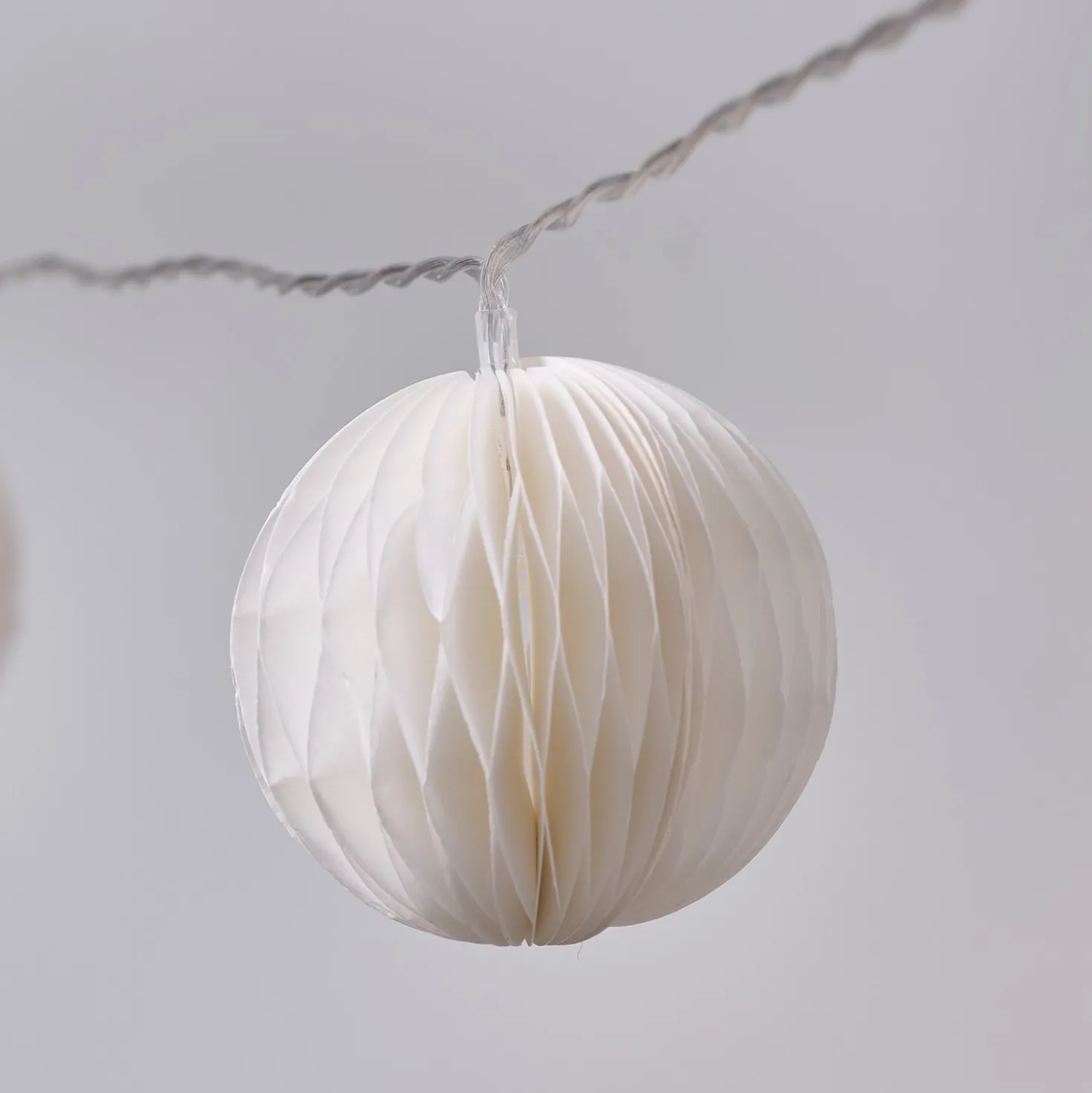 10er LED Lampion Lichterkette Bälle aus Papier