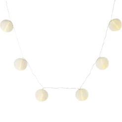 10er LED Lampion Lichterkette warmweiß