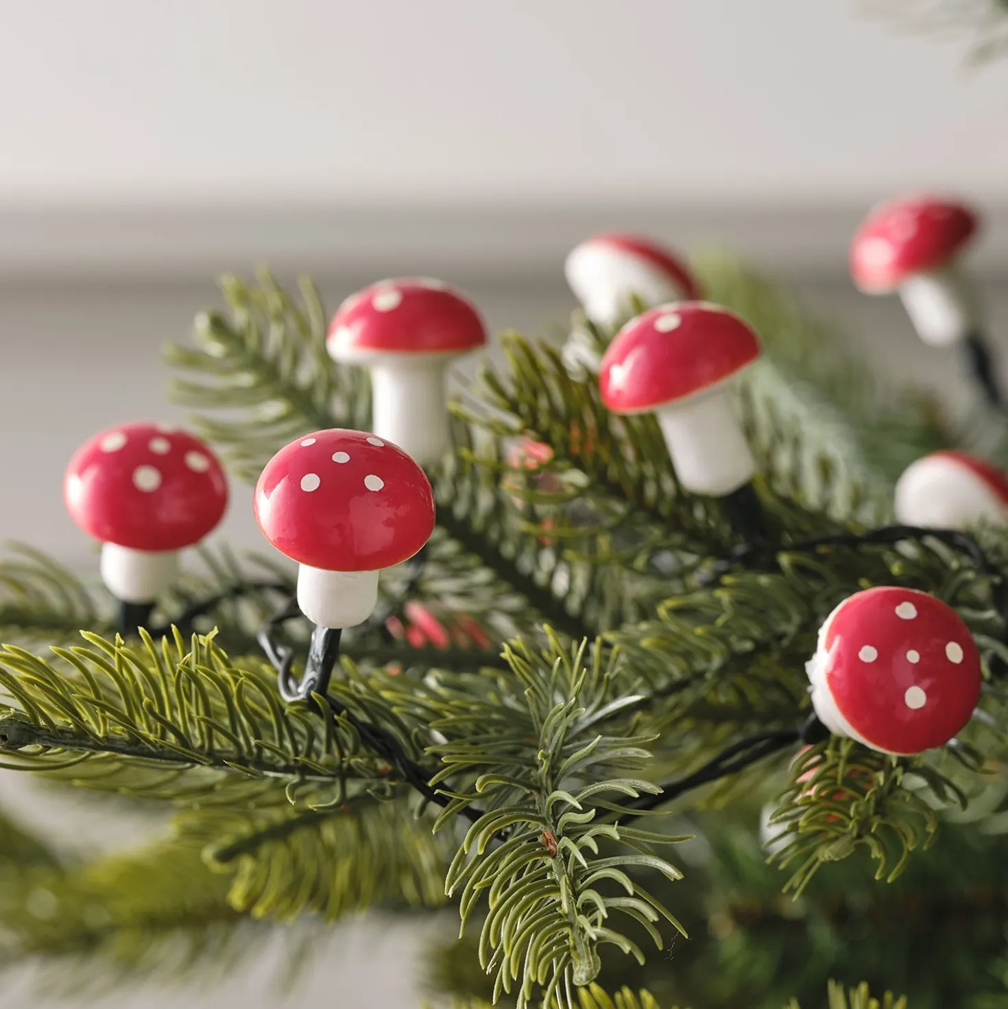20er LED Lichterkette Fliegenpilze