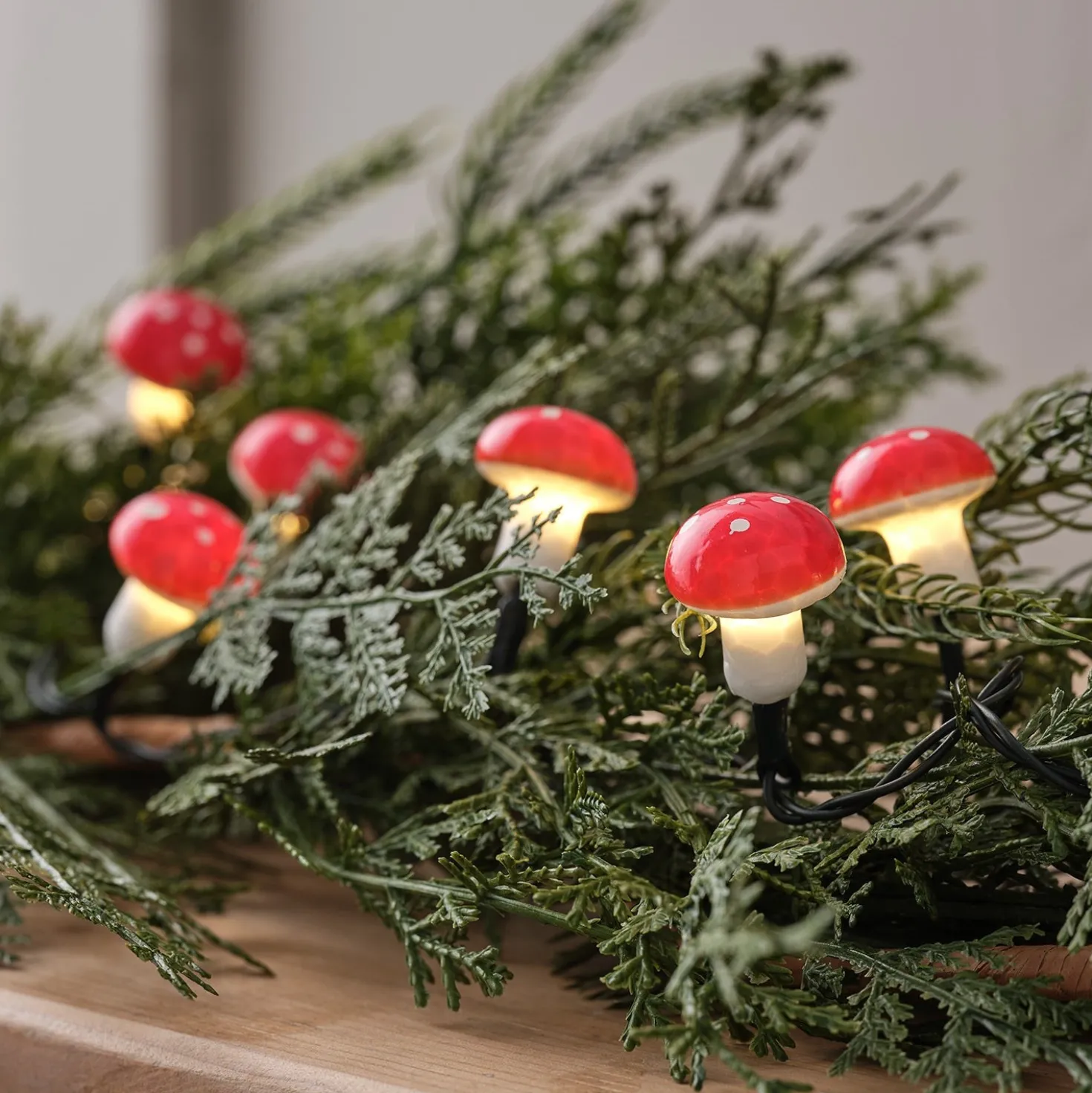 20er LED Lichterkette Fliegenpilze