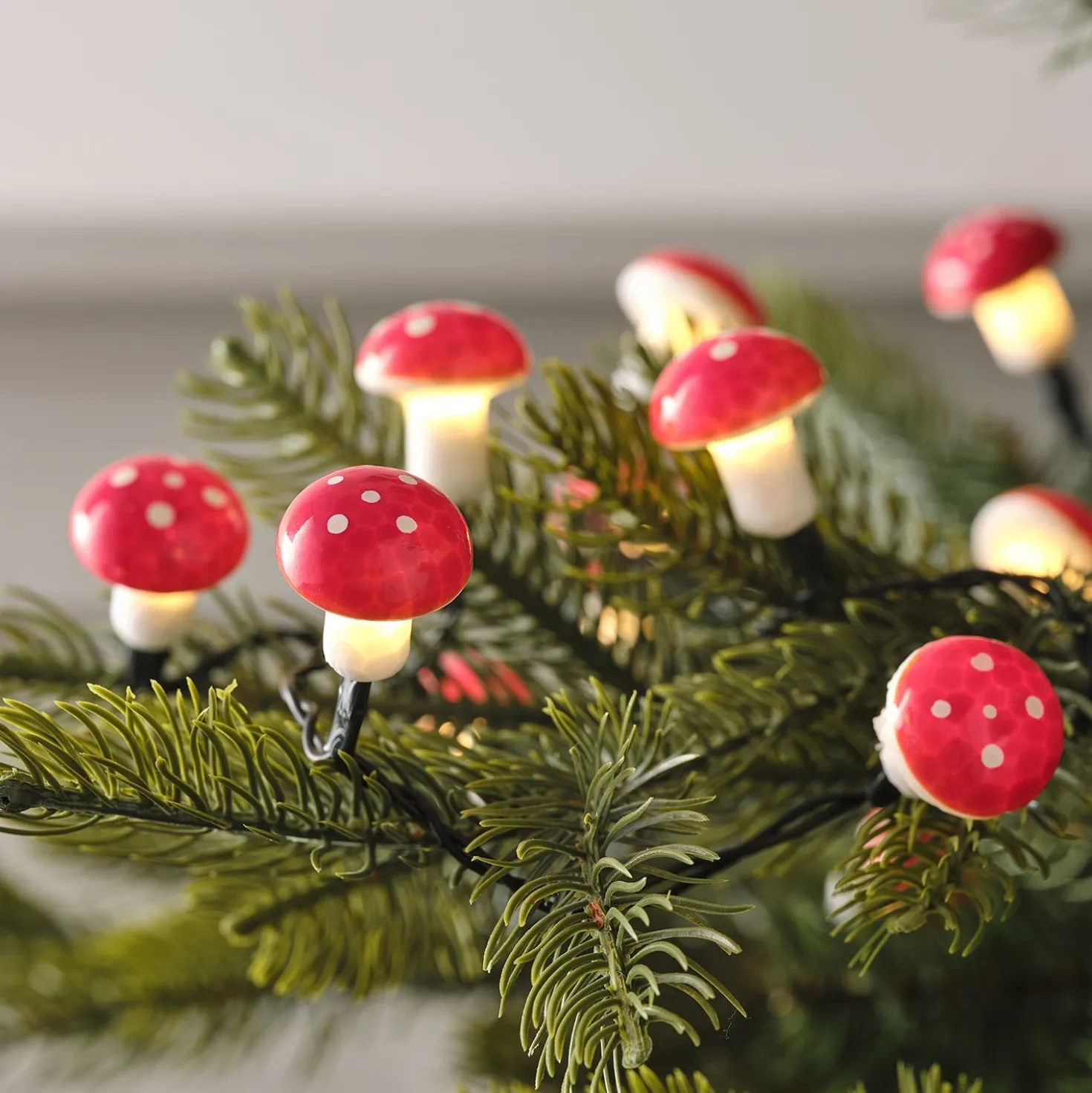 20er LED Lichterkette Fliegenpilze