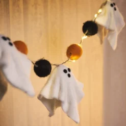 20er LED Lichterkette Geister aus Filz