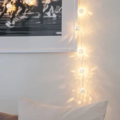 16er LED Lichterkette Marokkanische Kugeln silber 24V