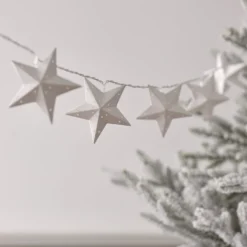 10er LED Lichterkette Papiersterne