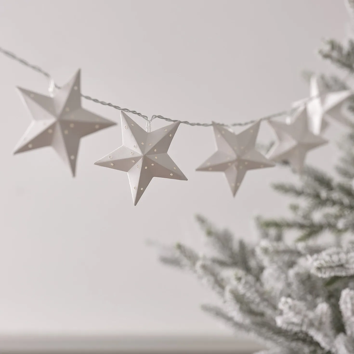10er LED Lichterkette Papiersterne