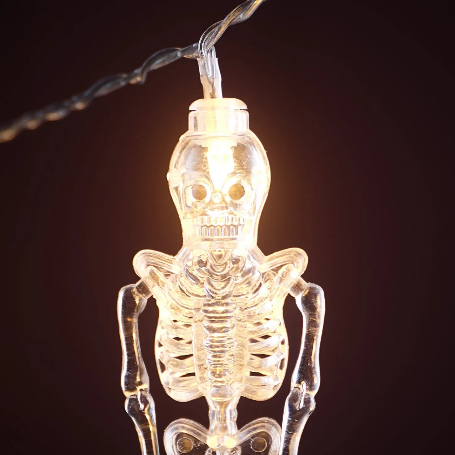 10er LED Lichterkette Skelett Halloween Batteriebetrieb