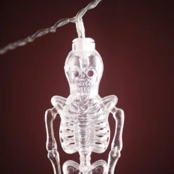10er LED Lichterkette Skelett Halloween Batteriebetrieb