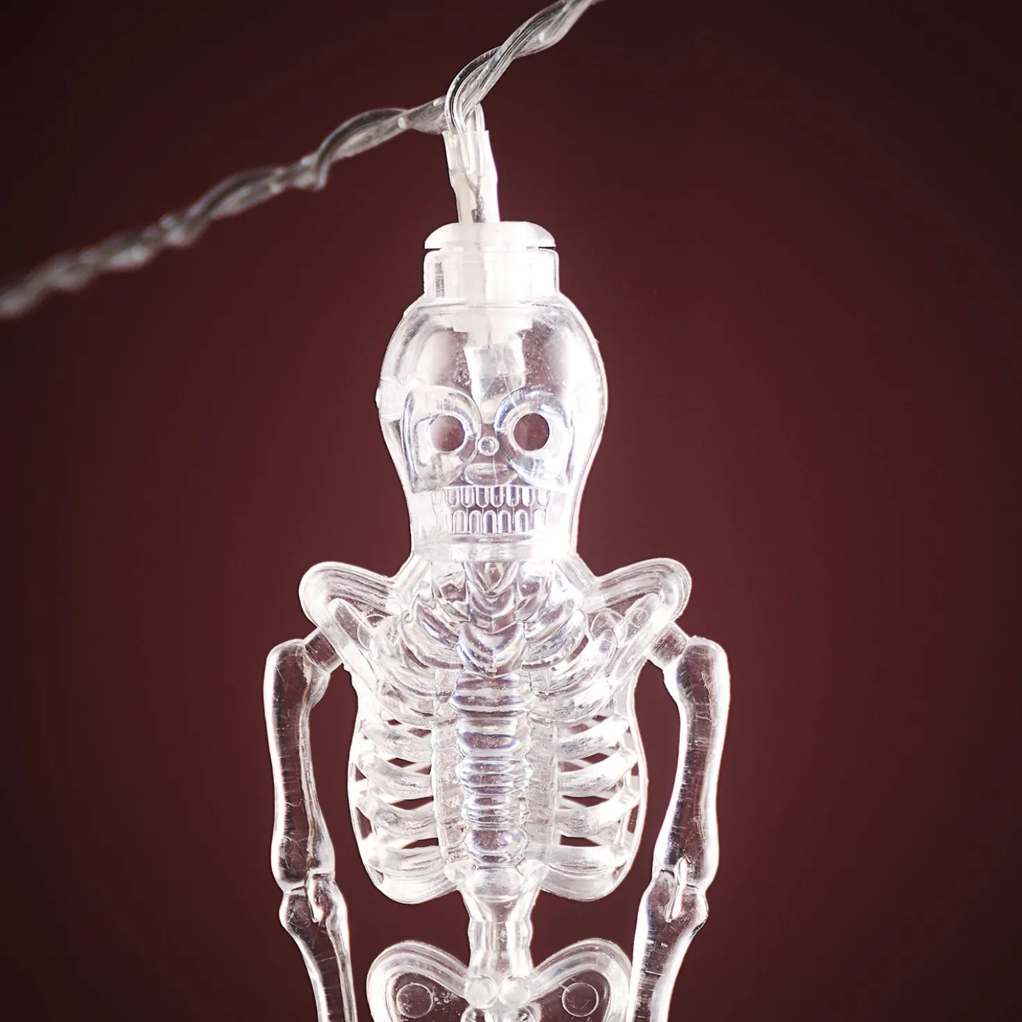 10er LED Lichterkette Skelett Halloween Batteriebetrieb