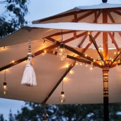 80er LED Lichterkette Sonnenschirm