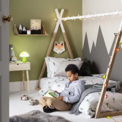 50er LED Lichterkette warmweiß transparentes Kabel