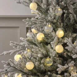 25er LED Lichterkette Weihnachtsbaumkugeln warmweiß