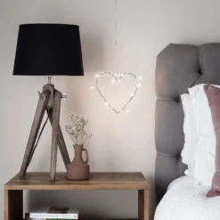10er LED Lichterkranz Herz warmweiß batteriebetrieben