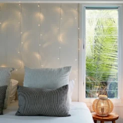 40er LED Lichtervorhang warmweiß 1 x 1m