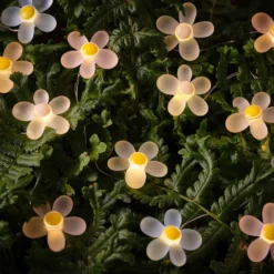 20er LED Micro Lichterkette außen Gänseblümchen