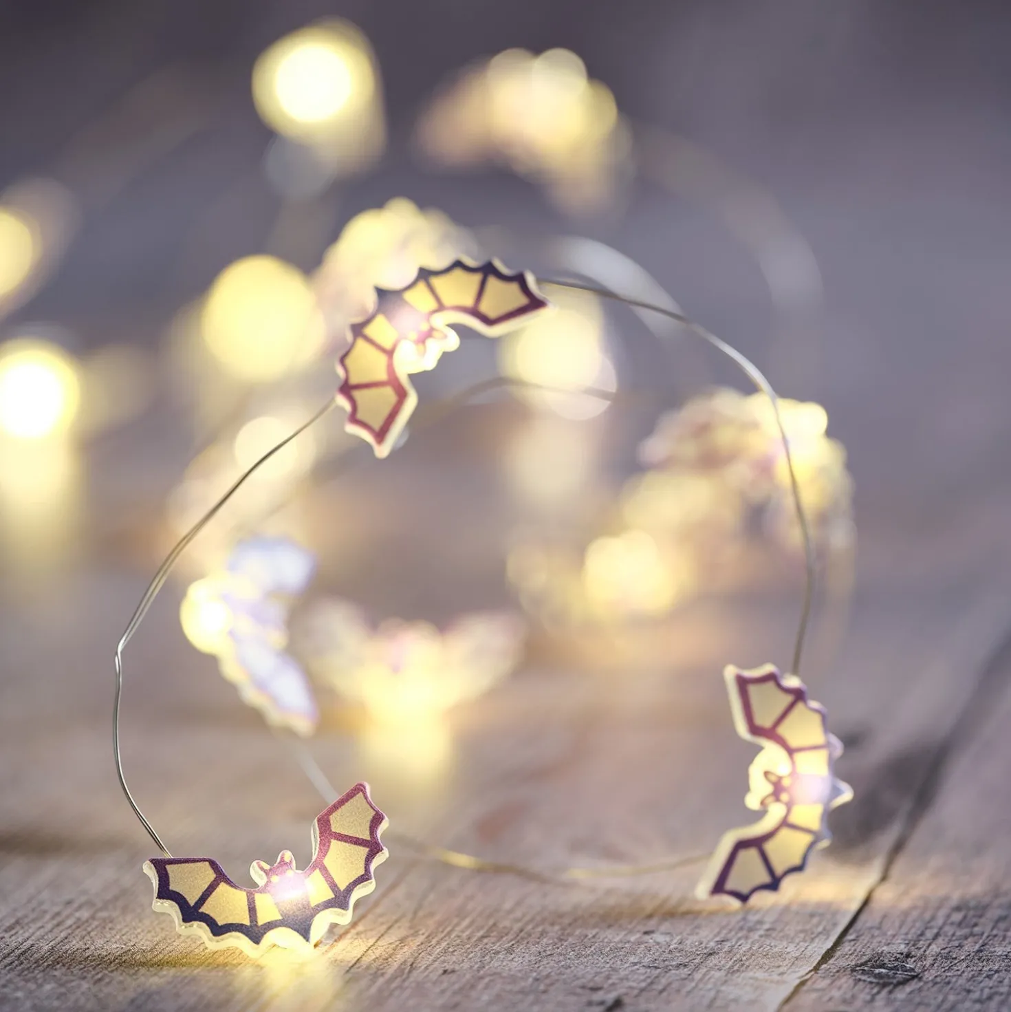 20er LED Micro Lichterkette Fledermäuse