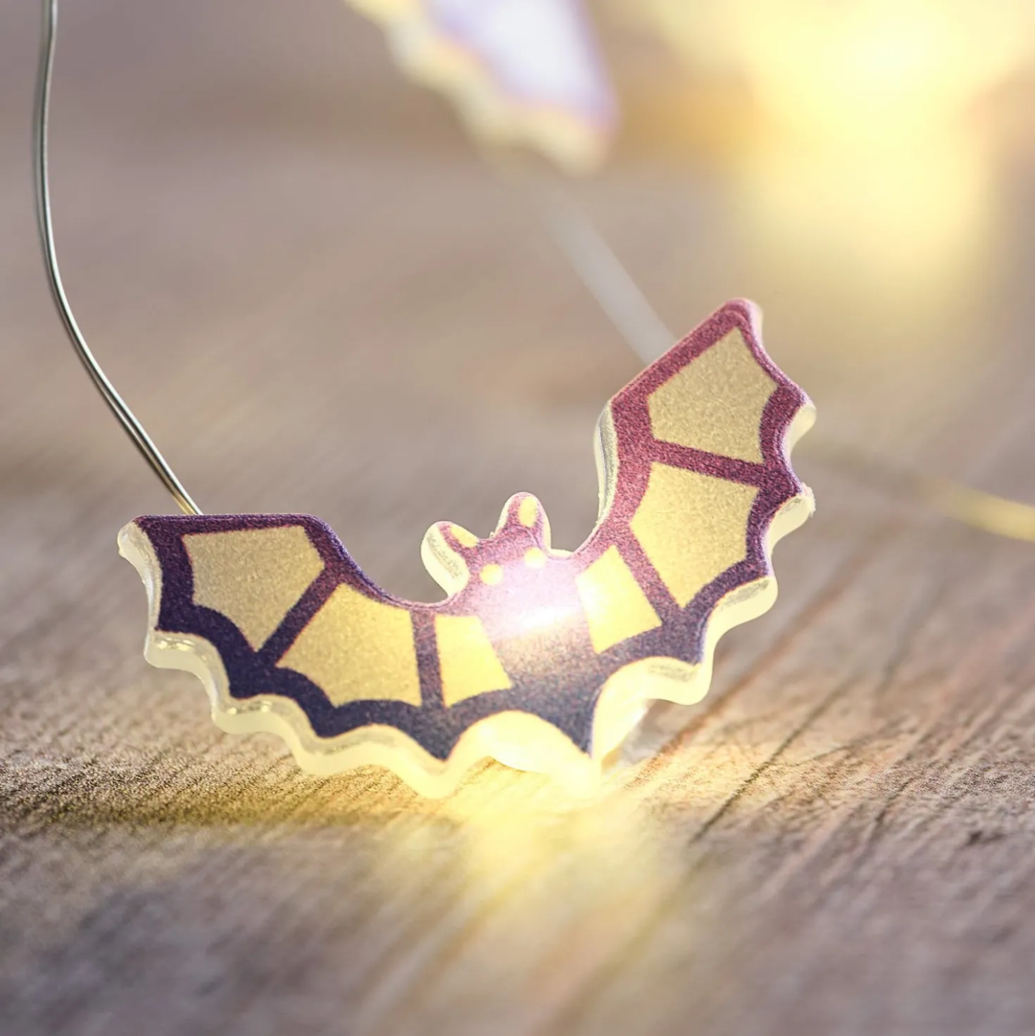 20er LED Micro Lichterkette Fledermäuse