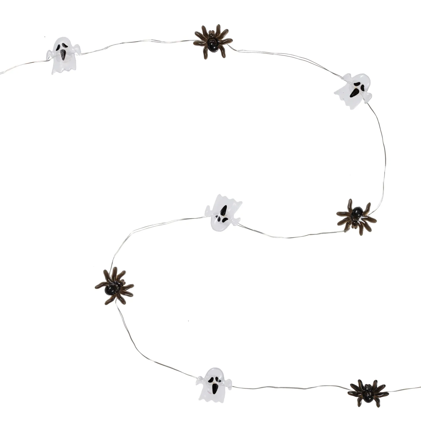 20er LED Micro Lichterkette Geister und Spinnen