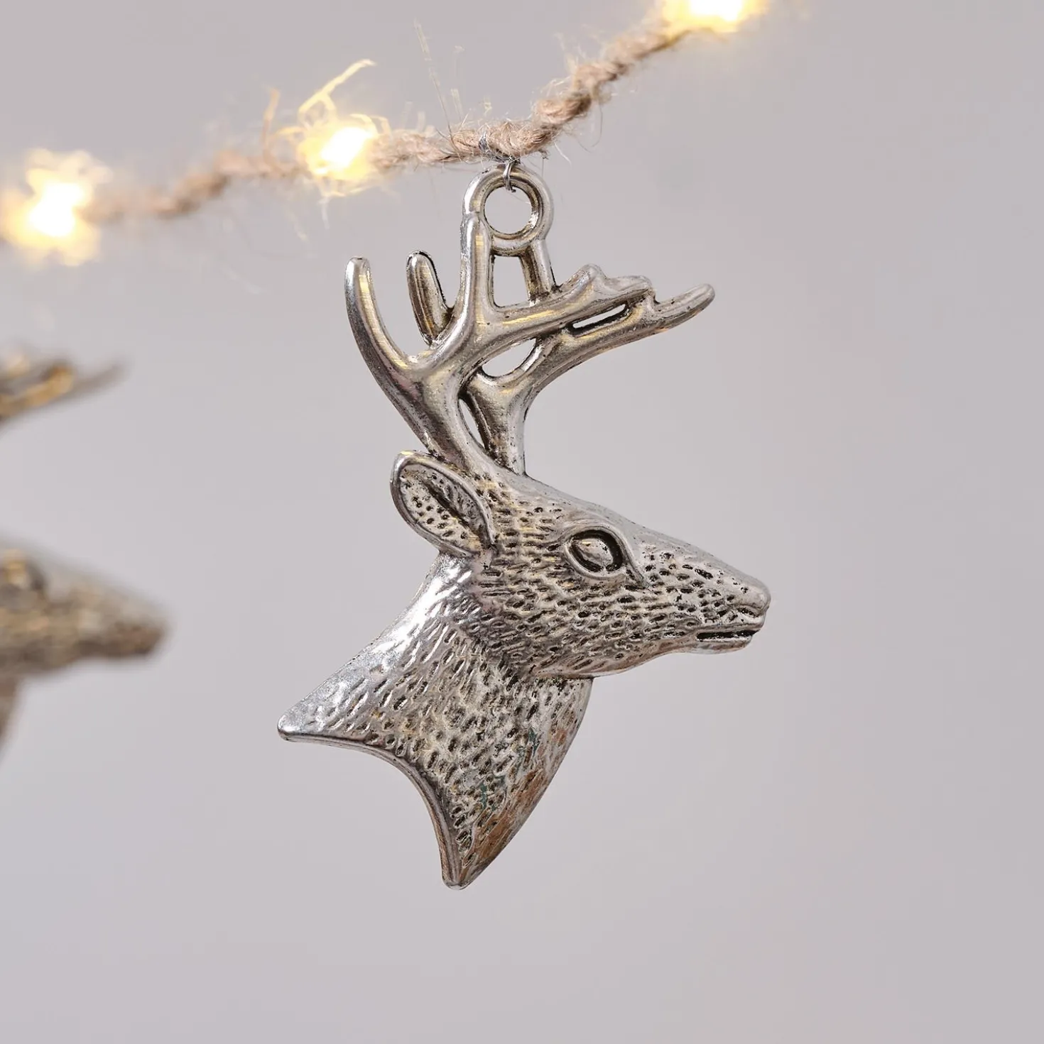 10er LED-Mikro-Weihnachtslichterkette Rentiere