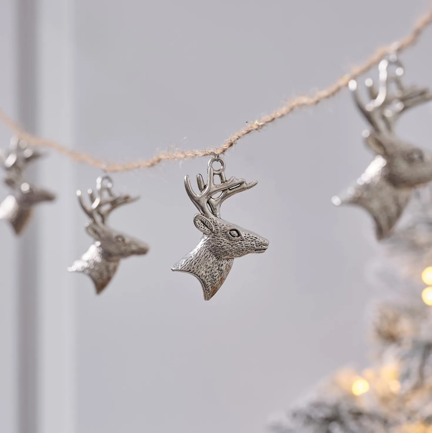 10er LED-Mikro-Weihnachtslichterkette Rentiere