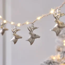 10er LED-Mikro-Weihnachtslichterkette Rentiere