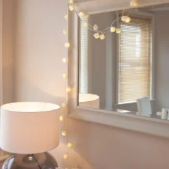 30er LED Rosen Lichterkette warmweiß