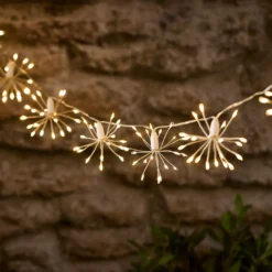 200er LED Solar Lichterkette Starburst USB wiederaufladbar