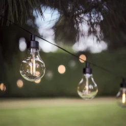 20er LED Solar Party Lichterkette Retro