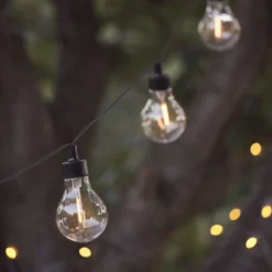 20er LED Solar Party Lichterkette Retro