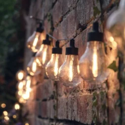 20er LED Solar Party Lichterkette Retro