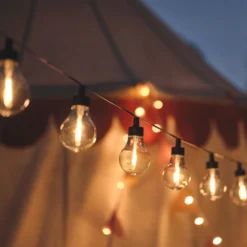 20er LED Solar Party Lichterkette Retro