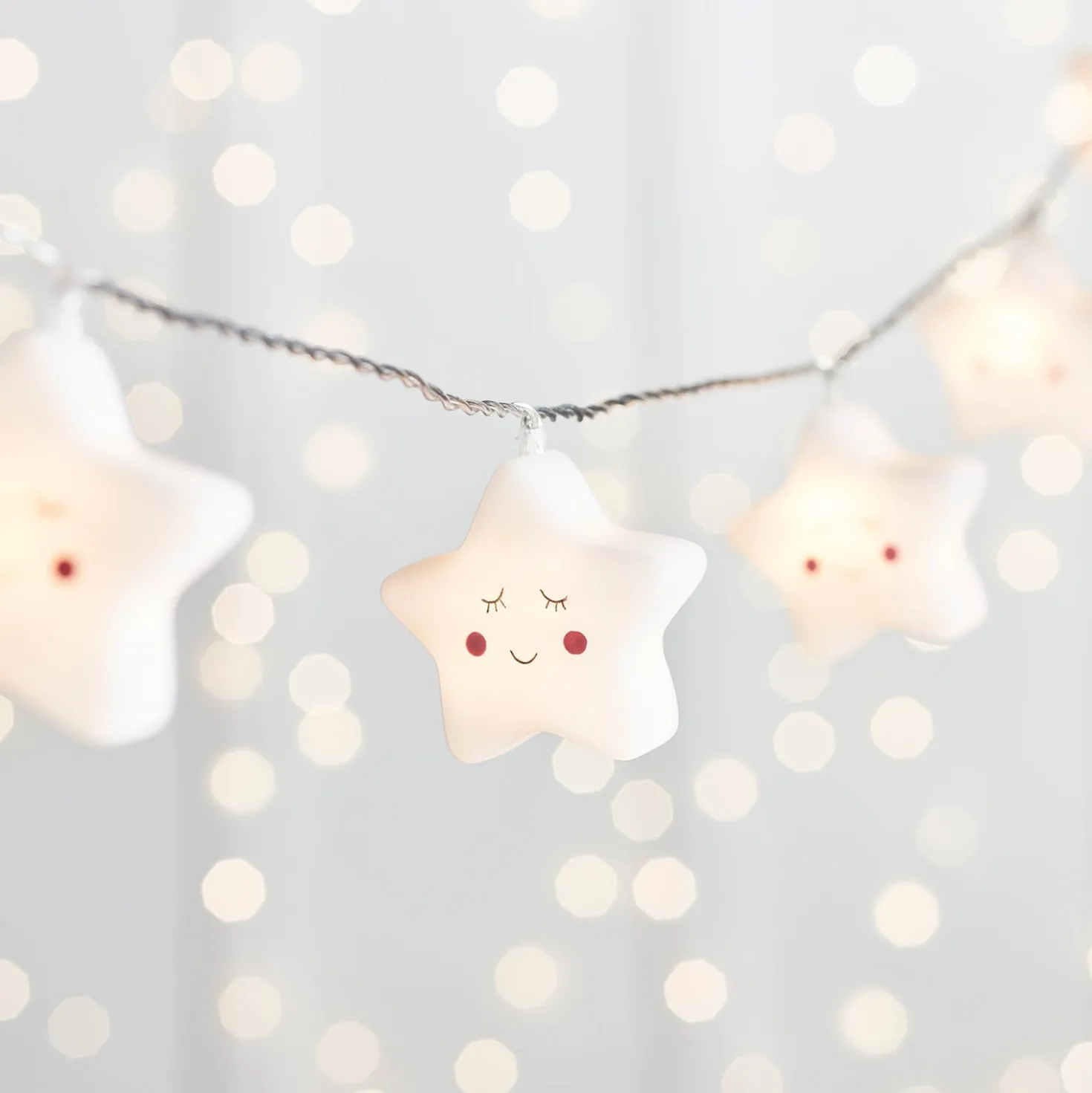 20er Lichterkette Sterne für Kinderzimmer