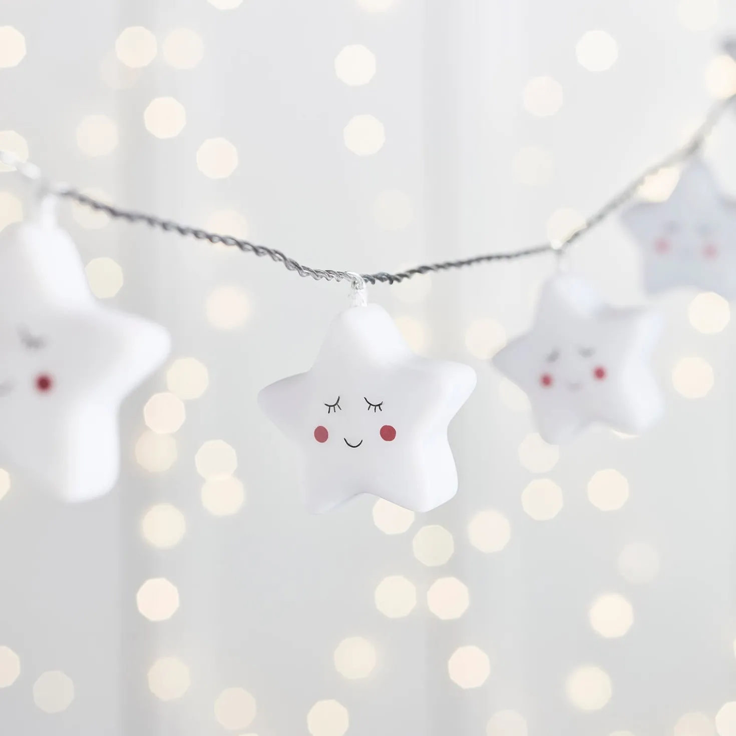 20er Lichterkette Sterne für Kinderzimmer