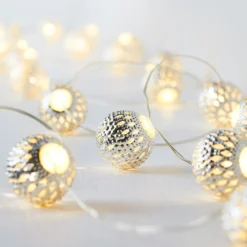 20er Micro Lichterkette marokkanische Kugeln
