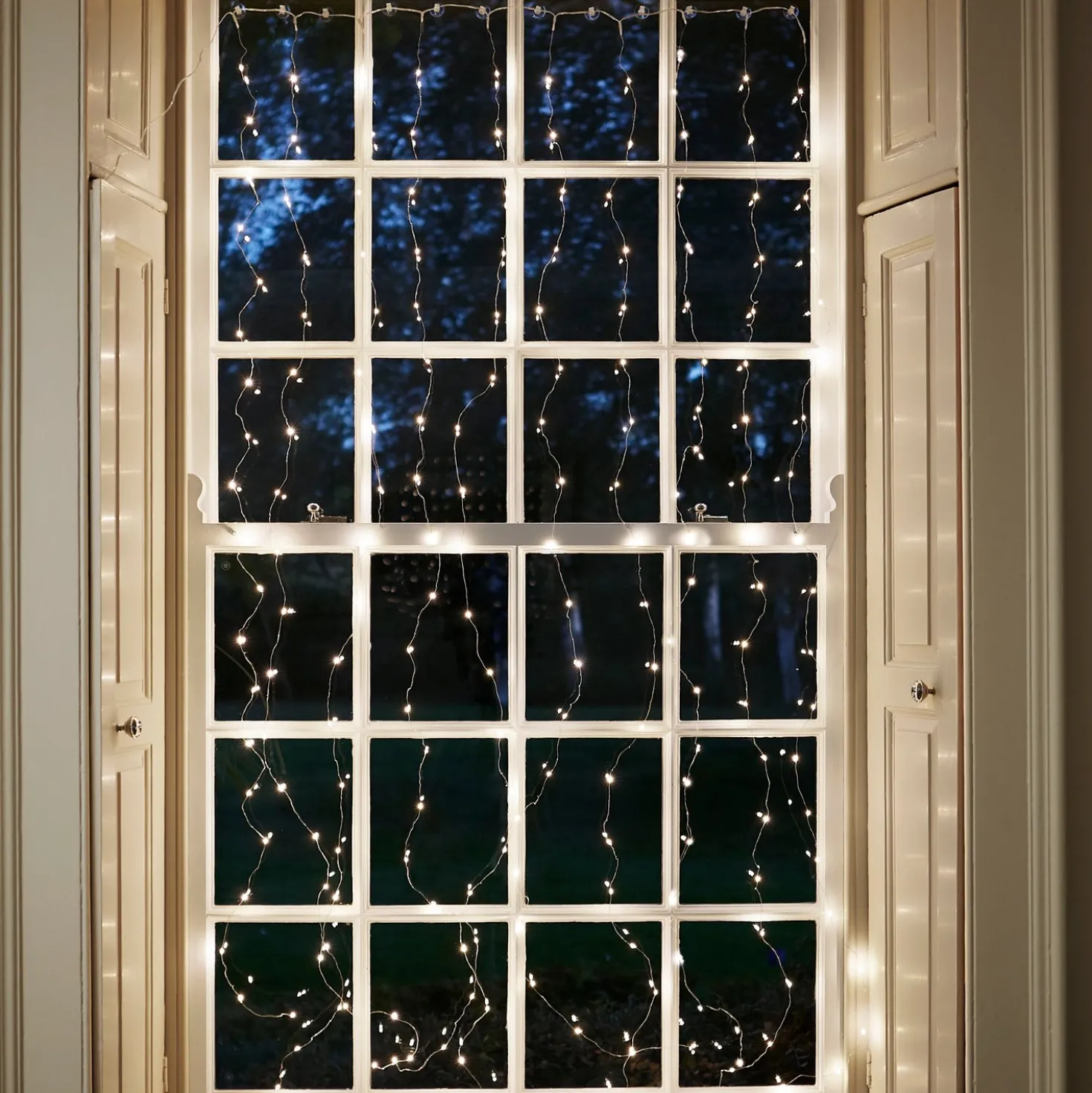 200er Mikro-LED Lichtervorhang in Warmweiß