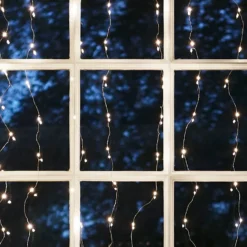 200er Mikro-LED Lichtervorhang in Warmweiß